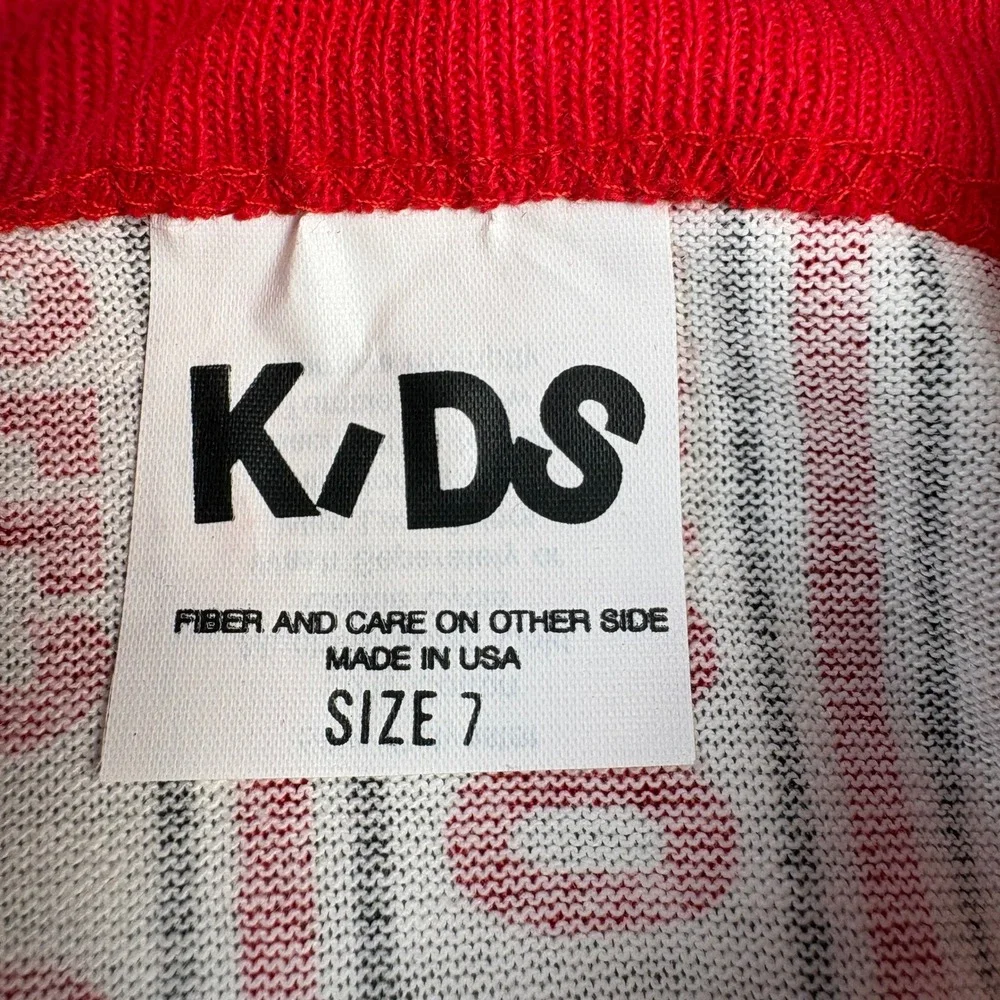 Vintage Chicago Bulls Kids T-Shirt and Shorts Set Red Black White Made in USA 7
